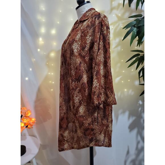 Gabar Vintage Union Made Animal Print Swim Suit Coverup Set Women's Plus Size - Picture 6 of 14